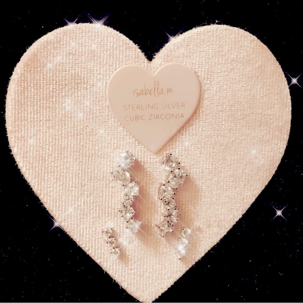 Sterling silver cubic zirconia earrings